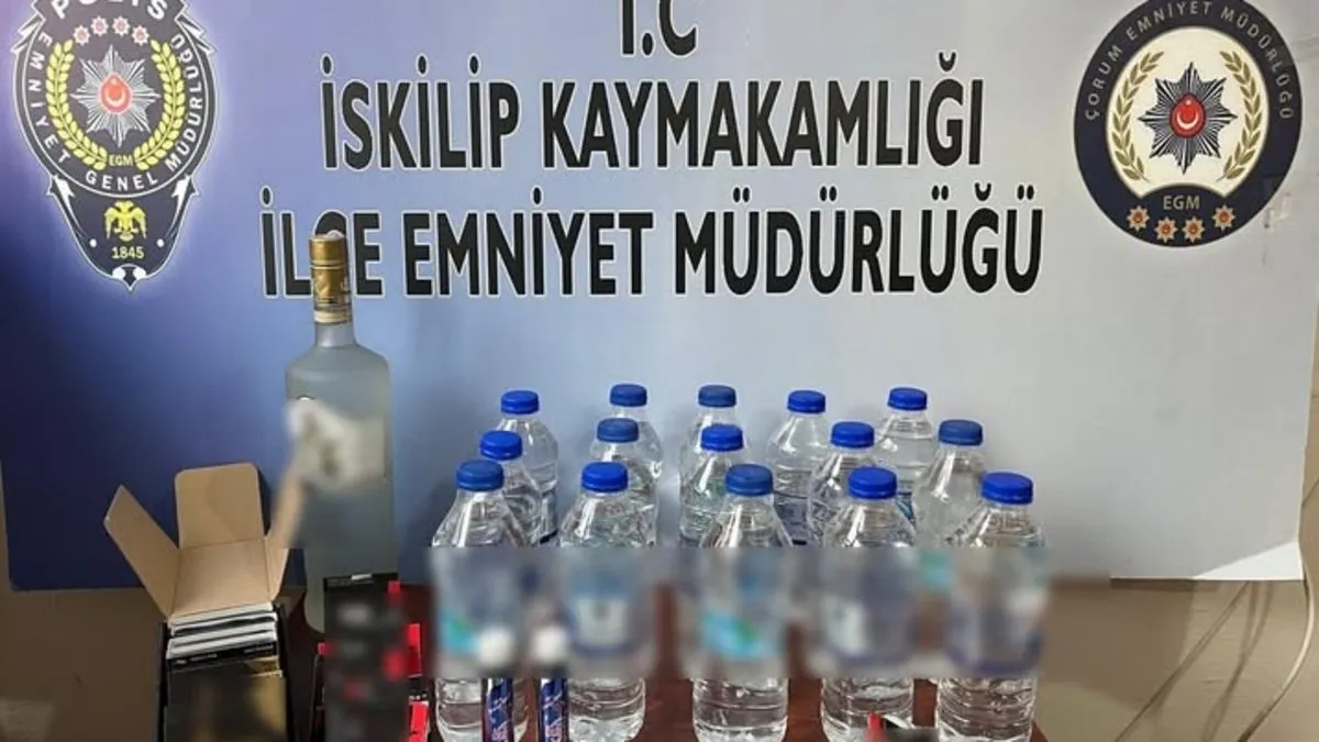 Çorum’da kaçak alkol operasyonu